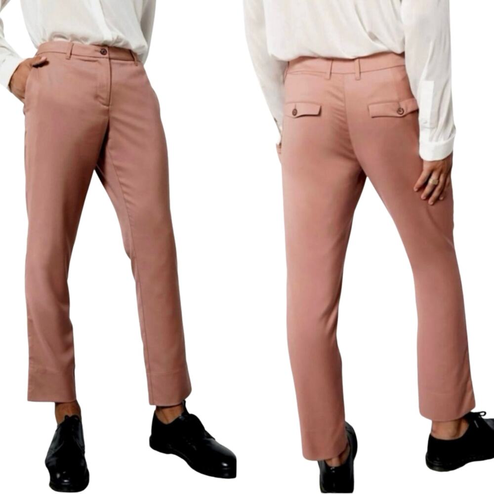 Wildfang The Empower Trouser Rose Brown High-Waisted | Size 4 | NWT